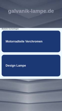 Vorschau der mobilen Webseite www.galvanik-lampe.de, Galvanik Gerwin Lampe