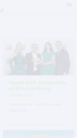 Vorschau der mobilen Webseite galvano-weis.com, Galvano Weis Metallveredlung GmbH & Co. KG