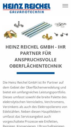 Vorschau der mobilen Webseite www.heinz-reichel.de, Heinz Reichel GmbH