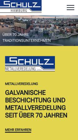 Vorschau der mobilen Webseite www.schulz-metallveredelung.de, Schulz Metallveredelung GmbH