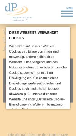 Vorschau der mobilen Webseite www.parkinson-web.de, Parkinson-Web.de
