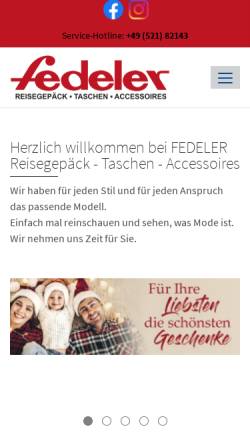 Vorschau der mobilen Webseite www.leder-fedeler.de, Leder Fedeler