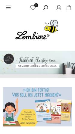 Vorschau der mobilen Webseite www.lernbiene.de, Lernbiene Verlag