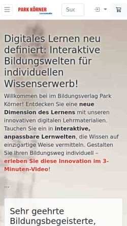 Vorschau der mobilen Webseite www.park-koerner.de, Park Körner