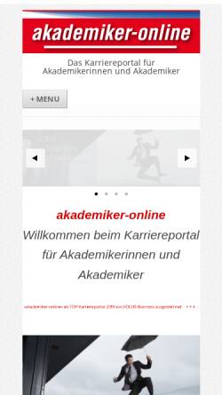 Vorschau der mobilen Webseite www.akademiker-online.de, Akademiker-Online