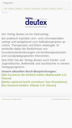 Vorschau der mobilen Webseite www.deutex.de, Verlag deutex - Bettina Klamann
