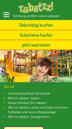 Vorschau der mobilen Webseite www.rabatzz.de, Rabatzz