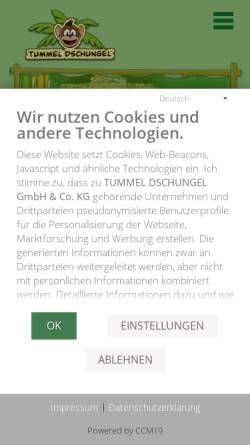 Vorschau der mobilen Webseite www.tummel-dschungel.de, Tummel-Dschungel