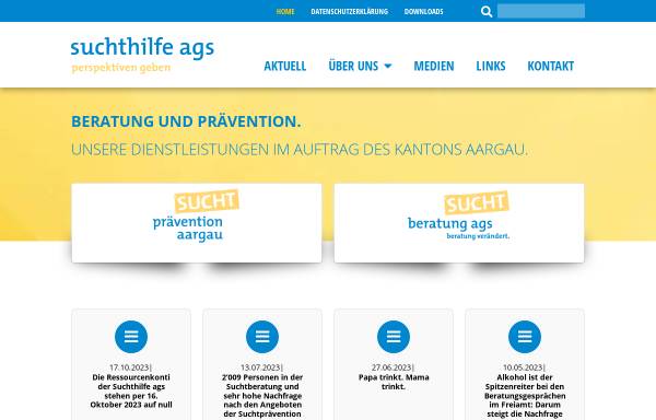 Vorschau von www.suchthilfe-ags.ch, Sucht-Info Aargau