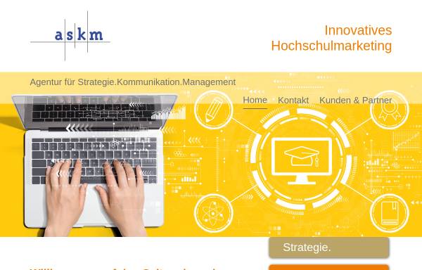 Vorschau von www.askm.de, Hochschul-Partnerlink