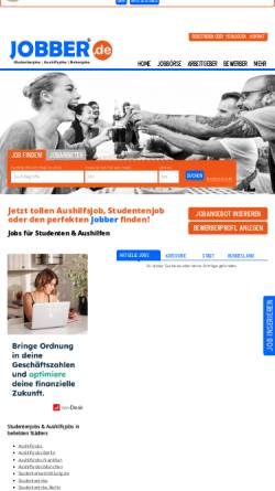 Vorschau der mobilen Webseite www.jobber.de, Jobber Studentenvermittlung.