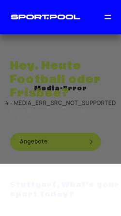 Vorschau der mobilen Webseite sportpool-stuttgart.de, Sportkreis Stuttgart e.V.