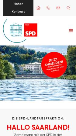 Vorschau der mobilen Webseite www.spd-fraktion-saar.de, SPD Fraktion