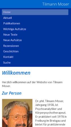 Vorschau der mobilen Webseite www.tilmannmoser.de, Tilmann Moser