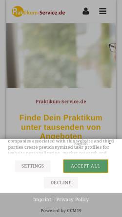 Vorschau der mobilen Webseite www.praktikum-service.de, Praktikum-Service - Ingmar Eschli