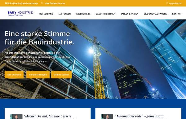 Vorschau von www.bauindustrie-mitte.de, Bauindustrieverband Hessen/Thüringen e.V.