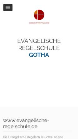 Vorschau der mobilen Webseite www.evangelische-regelschule.de, Evangelische Regelschule Gotha