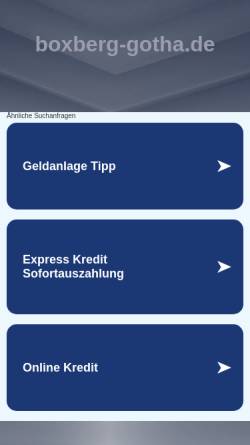 Vorschau der mobilen Webseite www.boxberg-gotha.de, Galopprennbahn Gotha-Boxberg