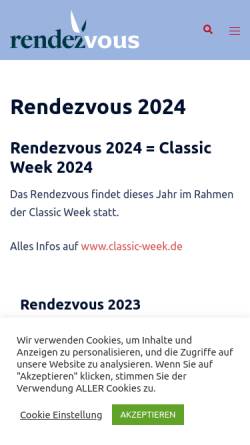 Vorschau der mobilen Webseite www.klassiker-rendezvous.de, Rendezvous der Klassiker zur Kieler Woche