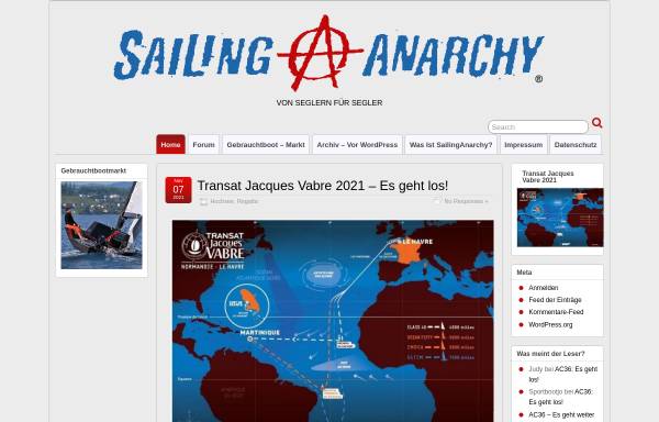 Vorschau von www.sailinganarchy.de, Sailing Anarchy Deutsch