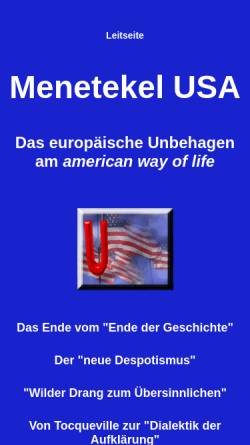 Vorschau der mobilen Webseite www.udo-leuschner.de, Menetekel USA