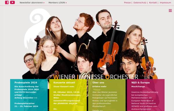 Vorschau von www.wjo.at, Wiener Jeunesse Orchester