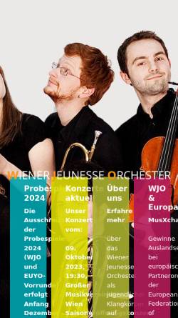 Vorschau der mobilen Webseite www.wjo.at, Wiener Jeunesse Orchester