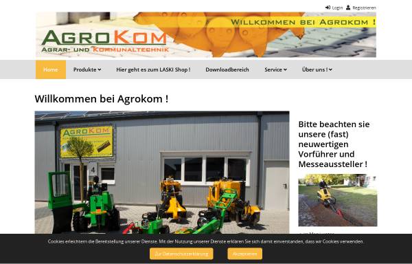 Vorschau von www.agrokom.de, Agrokom - Agrar- und Kommunaltechnik, Inh. Thomas Deckert