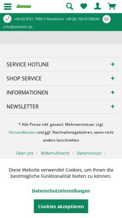 Vorschau der mobilen Webseite www.amrhein.de, Amrhein & Söhne oHG