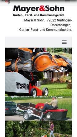 Vorschau der mobilen Webseite mayer-motorgeraete.de, G. Mayer und Sohn GmbH