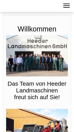 Vorschau der mobilen Webseite www.radlader.de, Heeder Landmaschinen GmbH