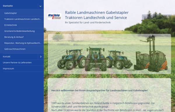 Vorschau von www.raible-gabelstapler.de, Raible Landmaschinen & Gabelstapler