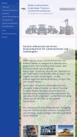 Vorschau der mobilen Webseite www.raible-gabelstapler.de, Raible Landmaschinen & Gabelstapler