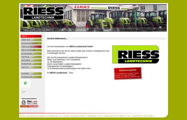 Vorschau von www.riess-landtechnik.de, Riess Landtechnik