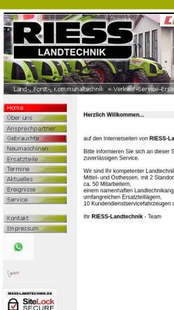 Vorschau der mobilen Webseite www.riess-landtechnik.de, Riess Landtechnik