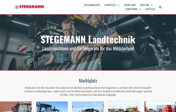 Vorschau von stegemann-landtechnik.de, Stegemann Landtechnik GmbH & Co. KG