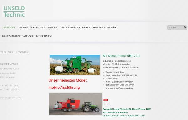 Vorschau von www.s-unseld.de, Unseld Agrartechnik