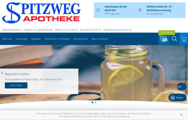 Vorschau von www.spitzweg-apo-online.de, Spitzweg Apotheke