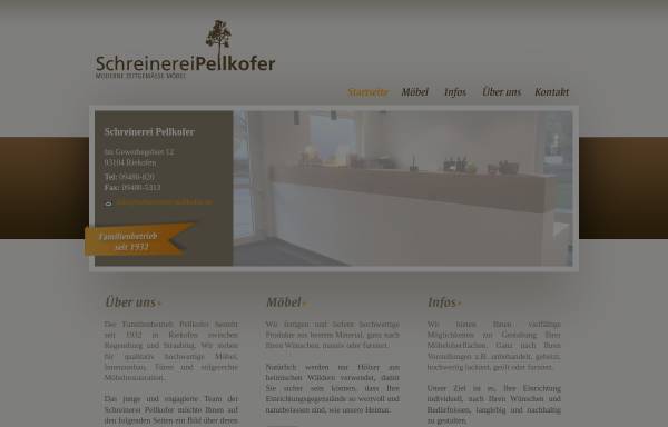 Vorschau von www.schreinerei-pellkofer.de, Möbelschreinerei Pellkofer