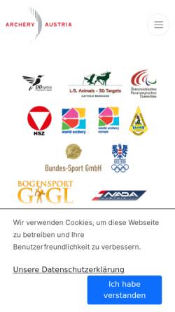 Vorschau der mobilen Webseite www.oebsv.com, Union Bogensport Club Flachgau