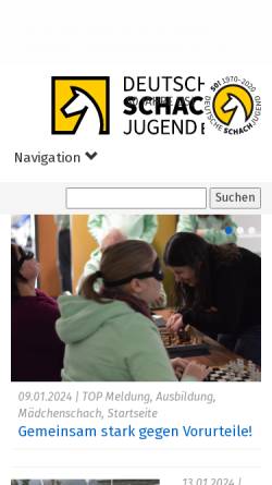 Vorschau der mobilen Webseite www.deutsche-schachjugend.de, Deutsche Schachjugend