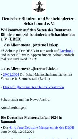 Vorschau der mobilen Webseite www.dbsb.de, Deutscher Blinden- und Sehbehinderten-Schachbund e.V.