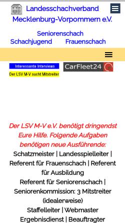 Vorschau der mobilen Webseite lsvmv.de, Landesschachverband Mecklenburg-Vorpommern e.V.