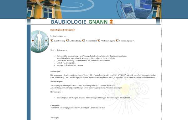 Vorschau von www.baubiologie-gnann.de, Baubiologie Gnann