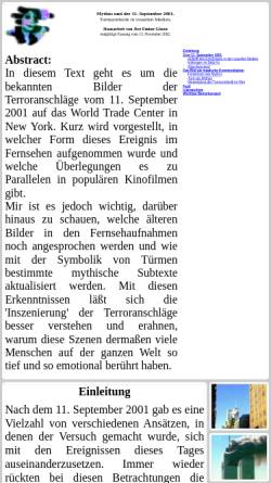 Vorschau der mobilen Webseite www.nolovelost.com, Mythos und der 11. September 2001