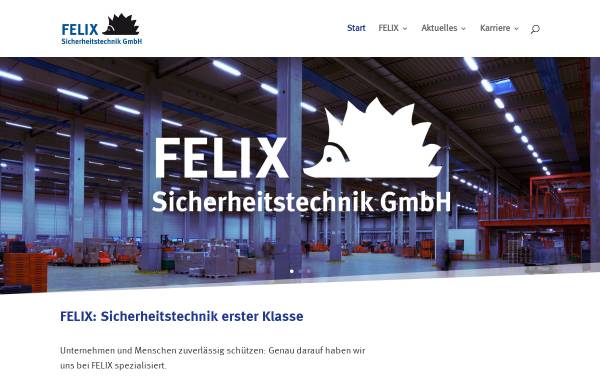 Vorschau von www.felix-sicherheit.de, FELIX Sicherheitstechnik GmbH