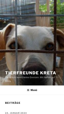 Vorschau der mobilen Webseite www.tierfreunde-kreta.de, Tierfreunde-Kreta e.V.