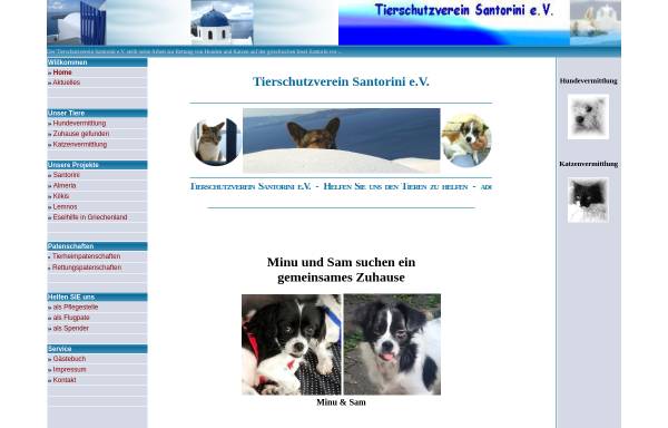 Vorschau von www.tierschutzverein-santorini.de, Tierschutzverein Santorini e.V.