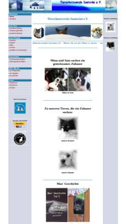 Vorschau der mobilen Webseite www.tierschutzverein-santorini.de, Tierschutzverein Santorini e.V.