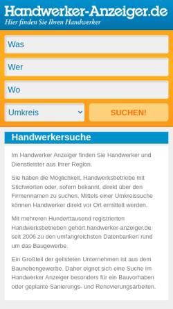 Vorschau der mobilen Webseite www.handwerker-anzeiger.de, Handwerker Anzeiger